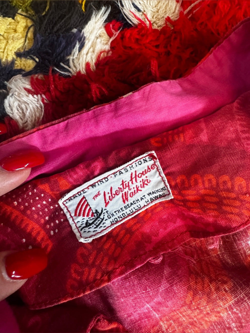 40s-50s Vintage Liberty House Hawaii Pink Kimono Style Dress Sz Sm - Picture 5 of 13
